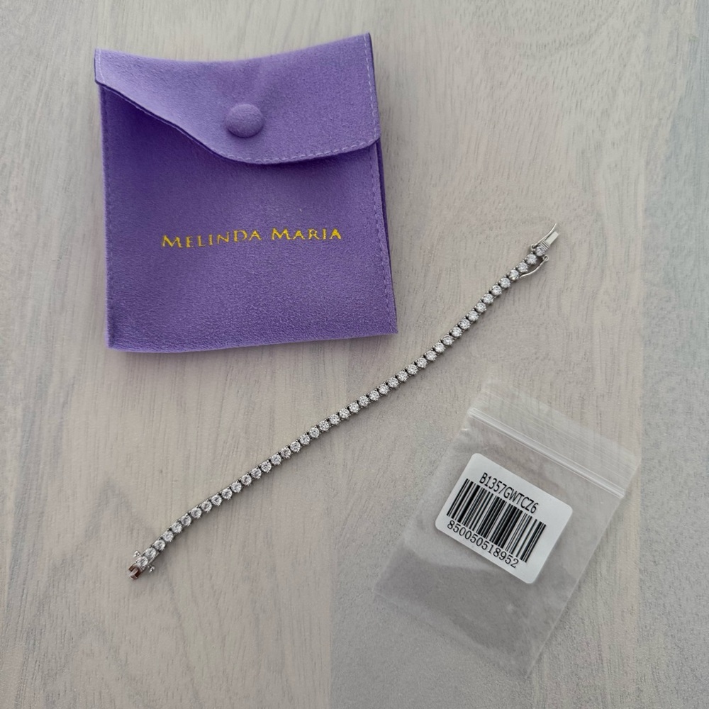 Melinda Maria not your basic tennis bracelet 6 inches